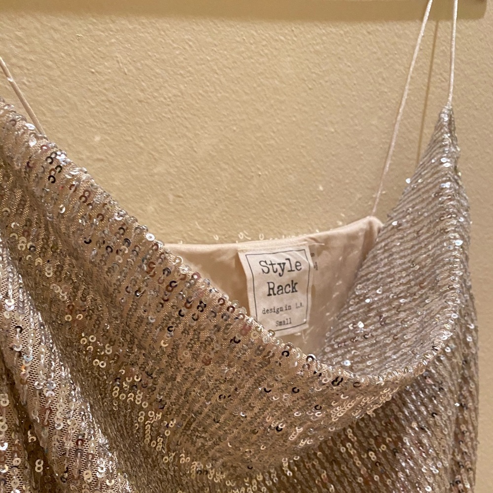 Sequin Cow-neck tank